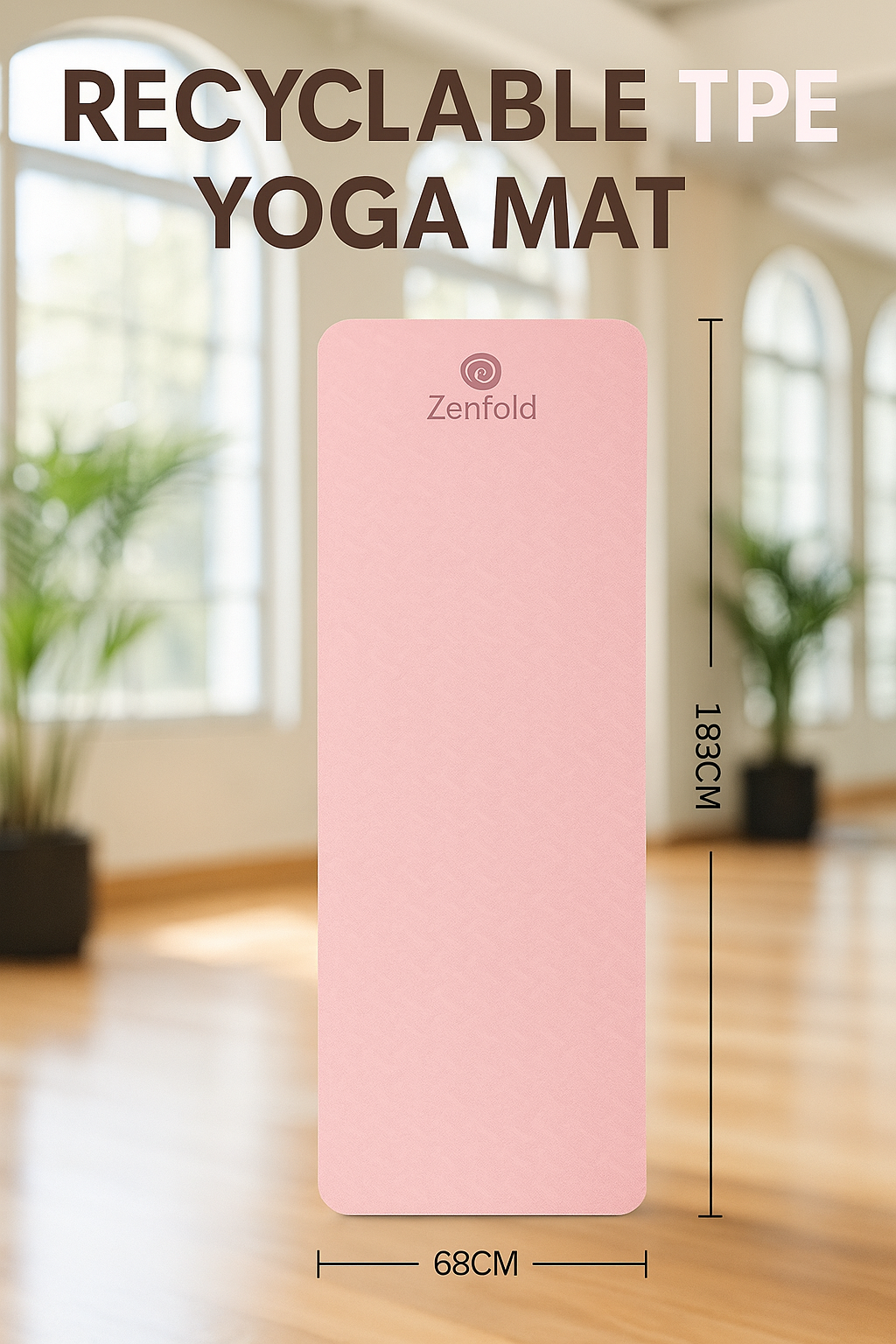 Zenfold Sports – Premium Extra Thickness TPE Yoga Mat (8mm)