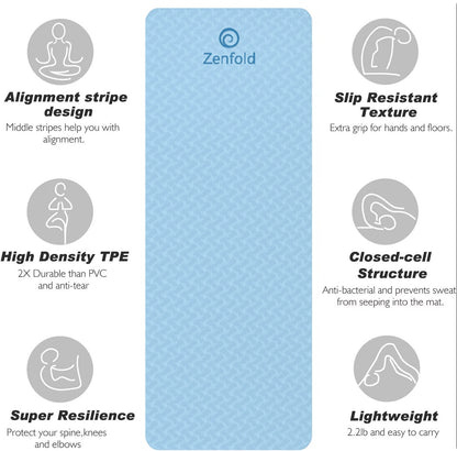 Zenfold Sports – Premium TPE Yoga Mat (08mm)