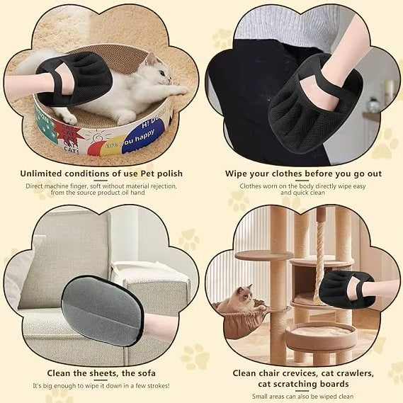 Zenfold Pets – 5-Finger Electrostatic Pet Hair Remover Glove