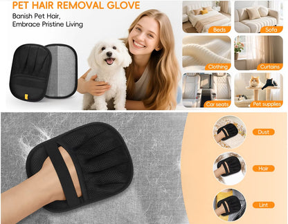 Zenfold Pets – 5-Finger Electrostatic Pet Hair Remover Glove